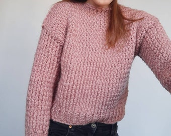 Taylor Starter Sweater (Chunky/Thick/Warm/Oversized/Unisex Sweater Cardigan) loom knitting sweater