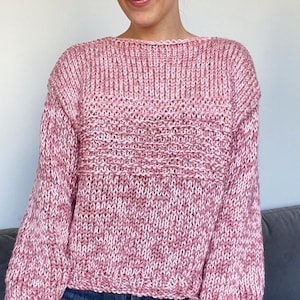 The Happy Go-Lucky Sweater (Medium weight/Chunky/Thick/Warm/Oversized Sweater) loom knitting pattern