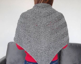 The Stormy Shawl (chunky/bulk/warm/lightweight) loom knitting pattern