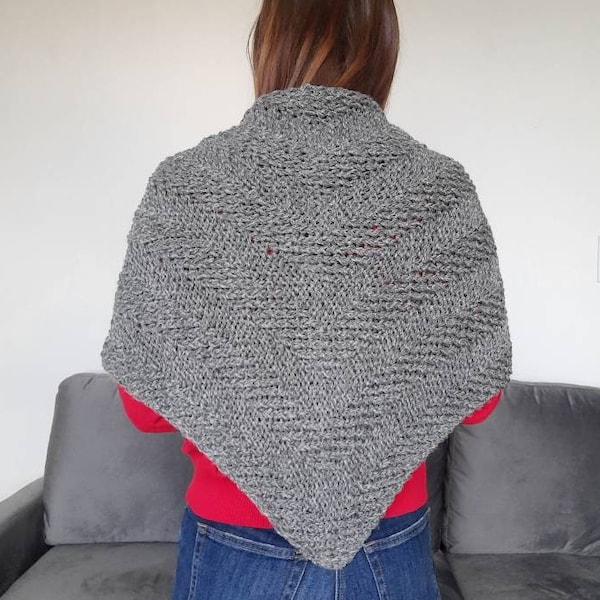 The Stormy Shawl (chunky/bulk/warm/lightweight) loom knitting pattern