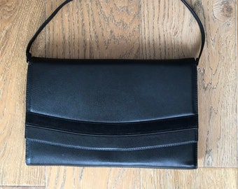 1980’s Leather and Suede Large Evening Bag