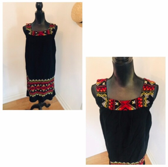 Vintage Mexican Embroidered Dress