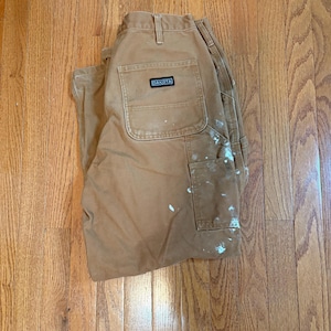 Men’s Dakota Double Knee Work Pants – Khaki – Size 34x30 – Heavy Duty Durable Workwear