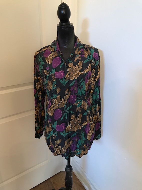Retro 1980s long blouse