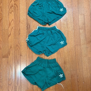 Set of 3 Vintage Adidas Kids Green Athletic Shorts – Size 3/4