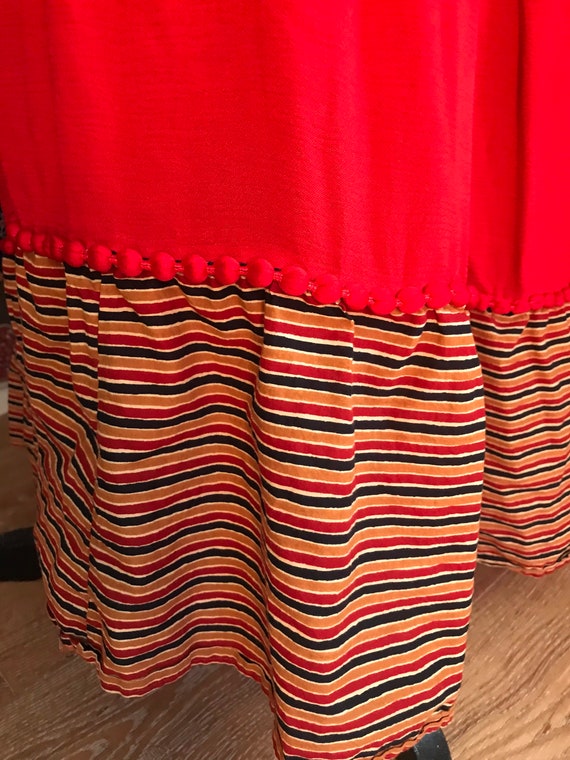 Retro 1990’s Mixed Print Broom Skirt - image 10