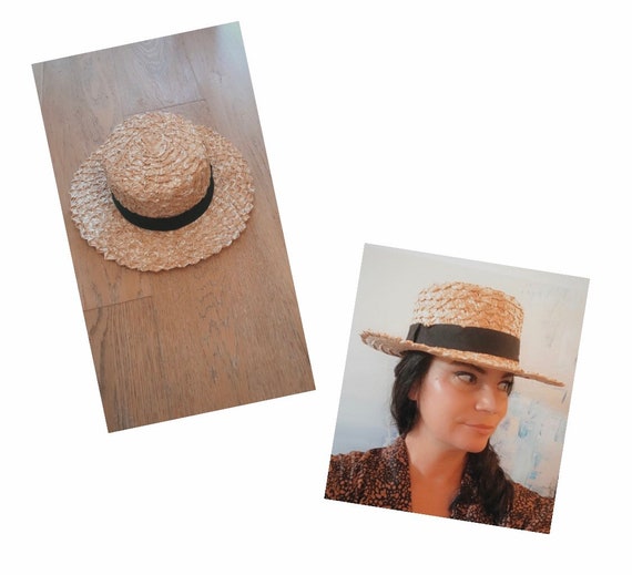 BOATER Hat with Large Weave straw