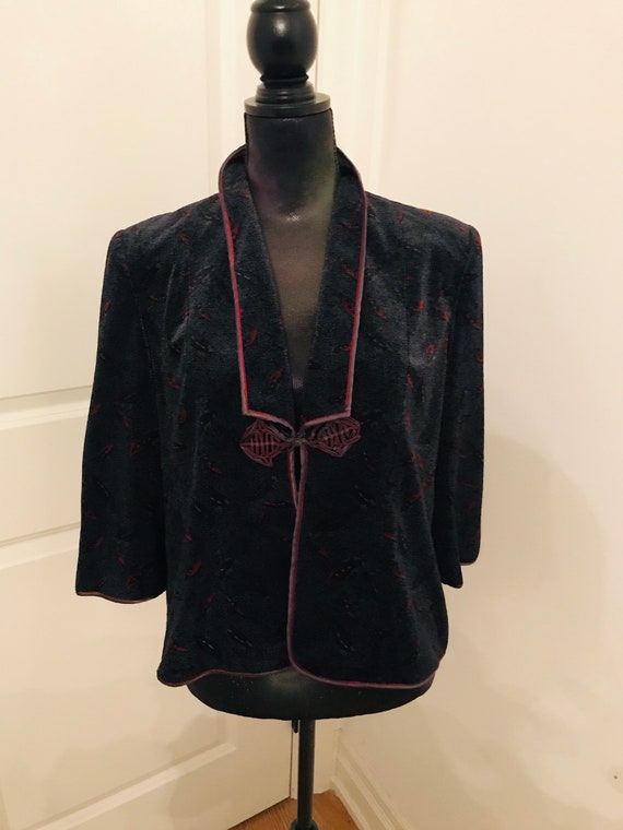 Vintage 1970’s Asian Inspired velour lightweight C