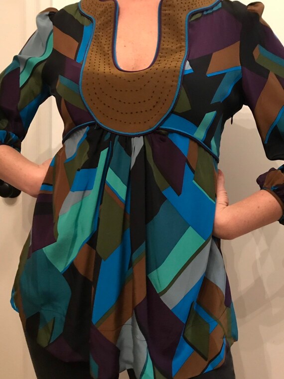 Retro Colour Block Tunic