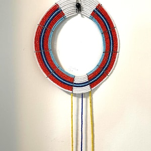 African Masai Beaded Multicolored Collar Kenya