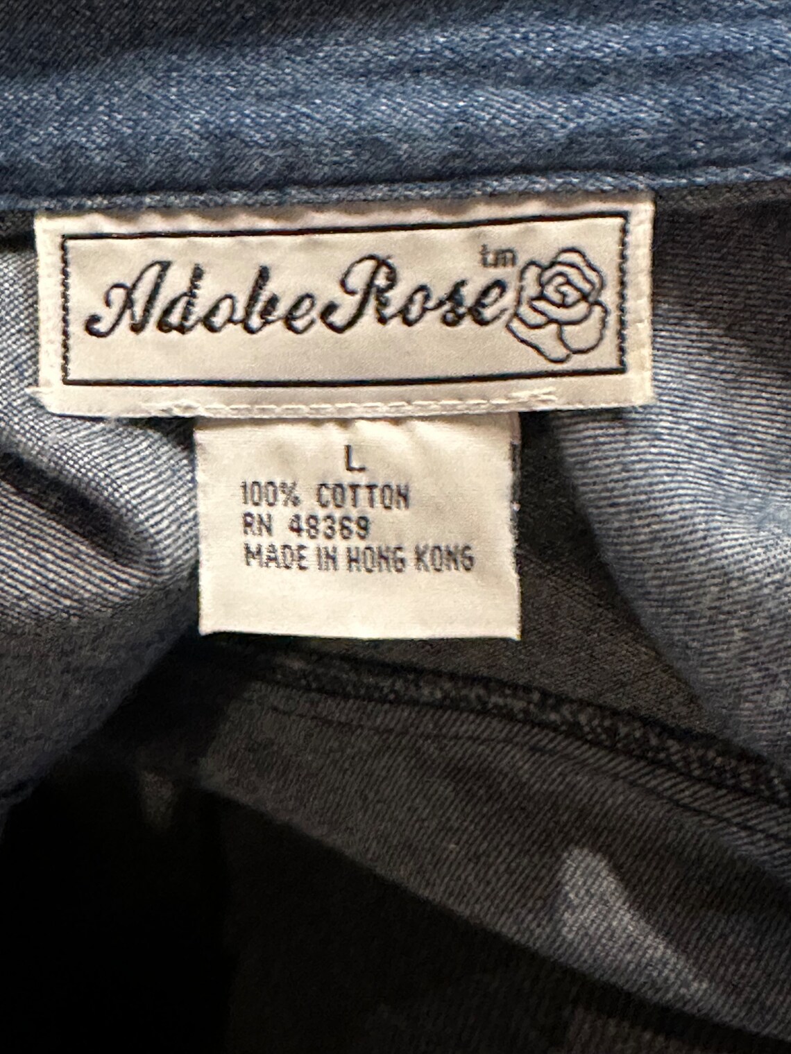 Adobe Rose Gitted Denim Top Etsy Canada