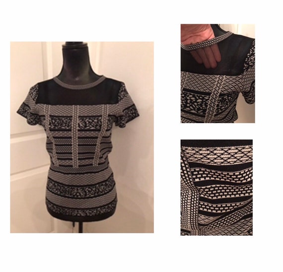 Vintage Fine Knit and Mesh Top