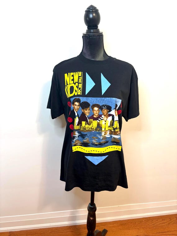 Vintage 1980s NKOTB Band T-Shirt: Royal First Cla… - image 1