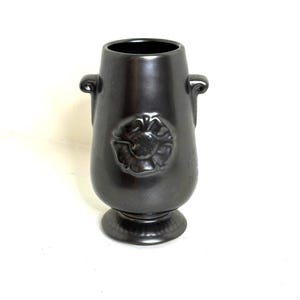 Vintage Prinknash Pottery Black Lustre Vase: English Art Pottery