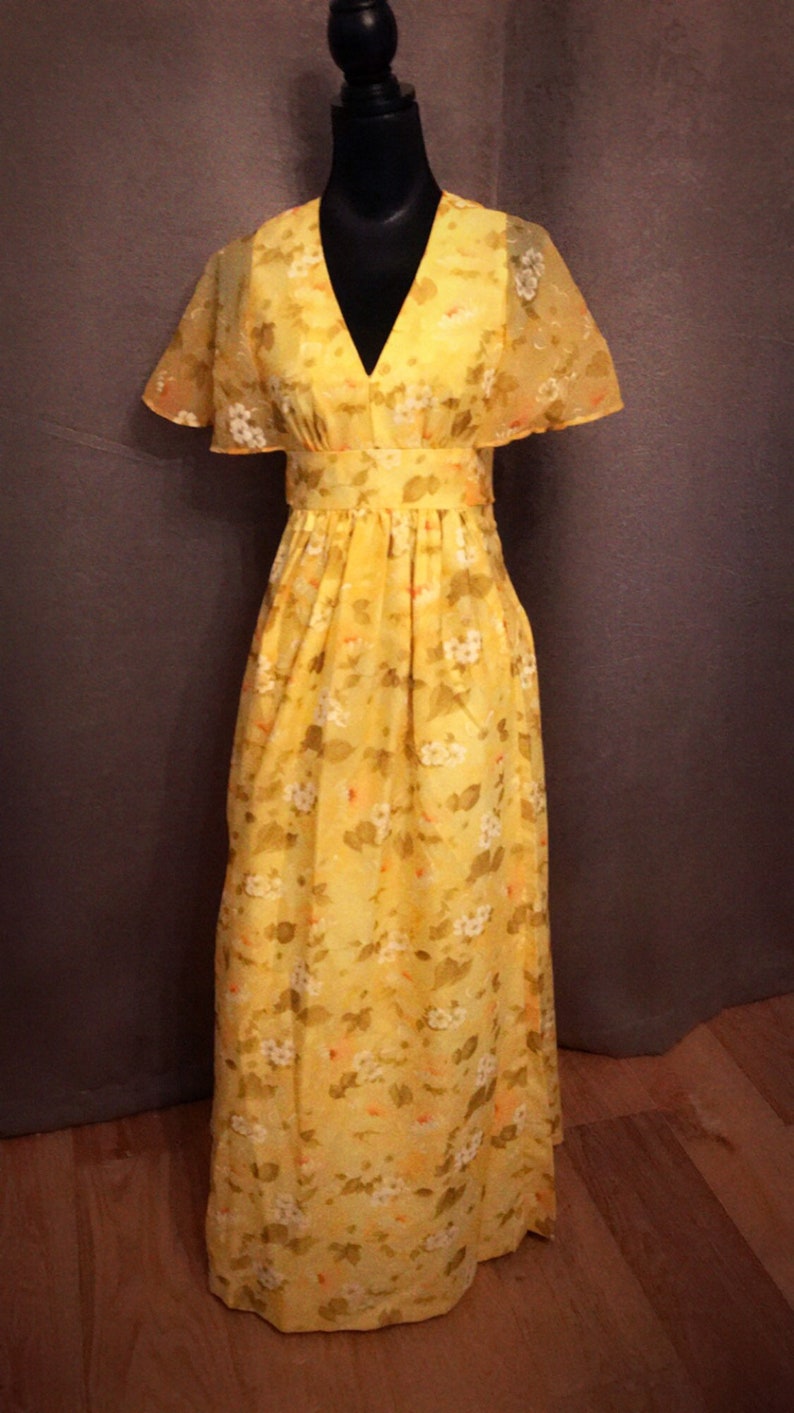 Vintage Butterfly Sleeve Bohemian Dress /'free shipping/'