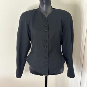 Vintage Le Chateau Fitted Peplum Jacket - Size small or US 6