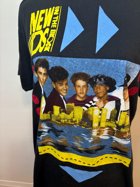 Vintage 1980s NKOTB Band T-Shirt: Royal First Cla… - image 2