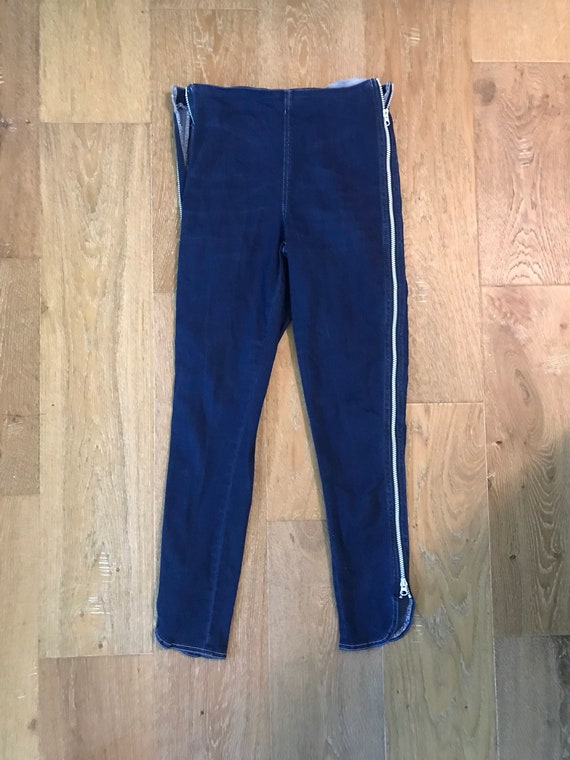 High waisted 90’s Denim Jeans With Full side ZIP