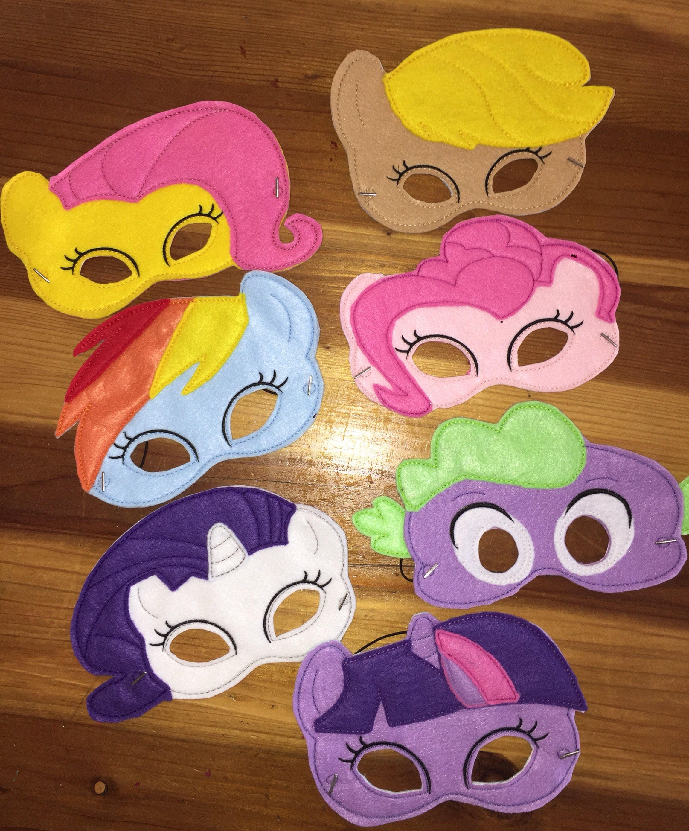 My Little Pony Felt Face Masks Machine Embroidery | Etsy
