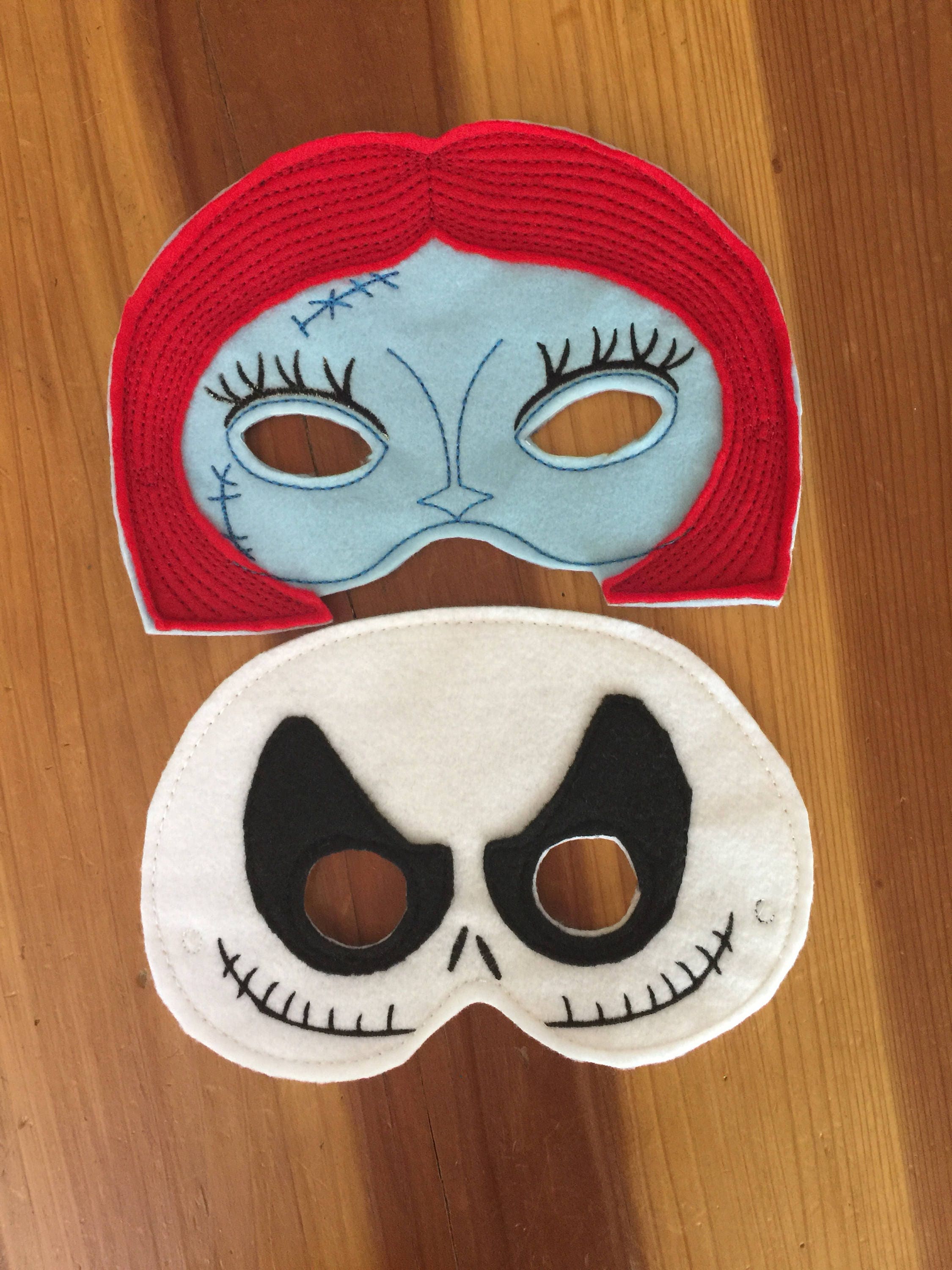 Nightmare Before Christmas Inspired Jack and Sally Felt Face | Etsy