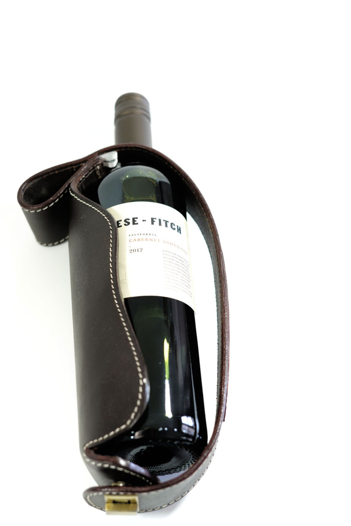 Wine Bottle Holder/carrier Made Of Genuine Leather Best Etsy