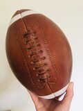 Handmade Brown Leather American Football - Vintage Style Decor