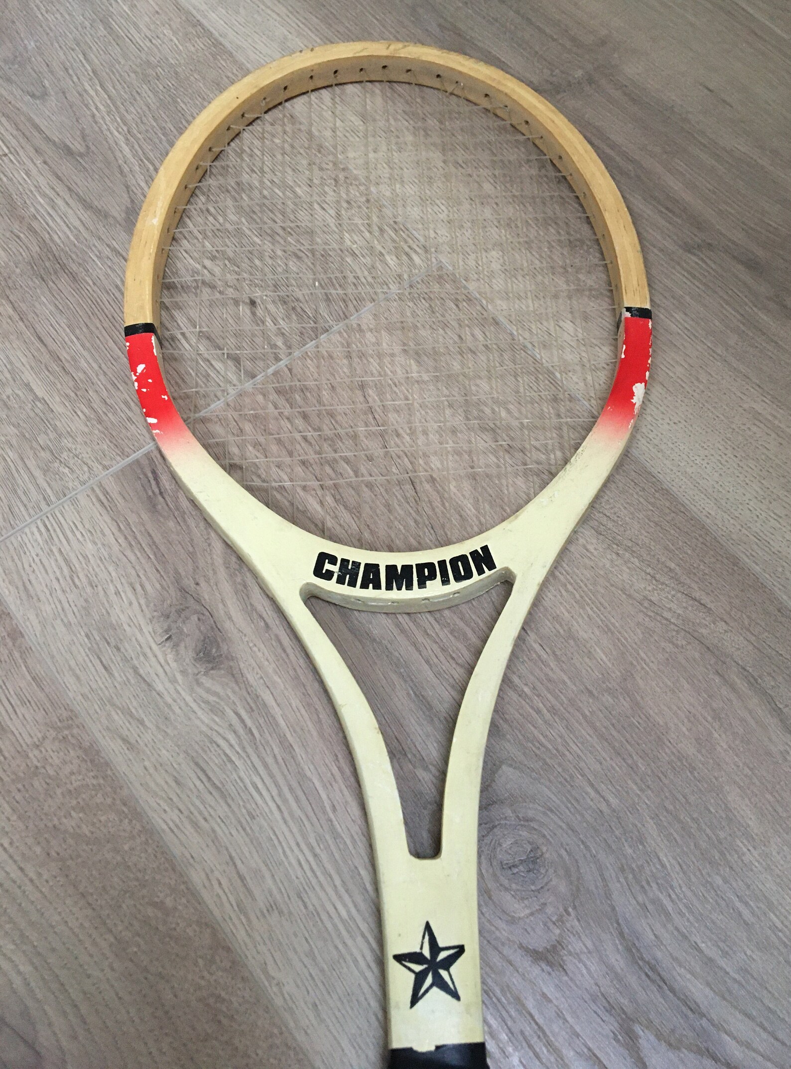 Wooden Champion tennis racket / vintage sports / tennis Etsy