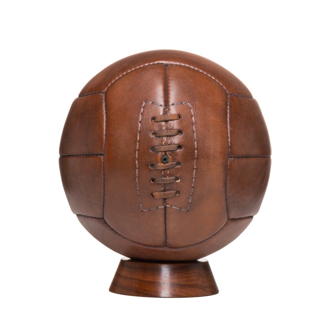 Leather soccer ball