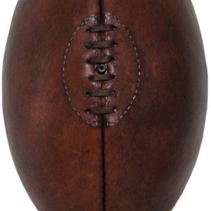 Rugby Ball with stand / vintage Leather Rugby Ball / Rugby gifts /Gift for Men / rugby gift / vintage decor / teenager gift / Valentine gift image 2