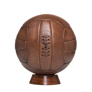 Vintage leather 18 panel football /Football gifts / plinth / gift for men / vintage sports / vintage decor / christmas gift / footie gift
