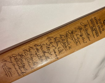 Mini cricket bat: 1955 South Africa / signed cricket bat / facsimile signatures / vintage sports / cricket memorabilia /South Africa cricket