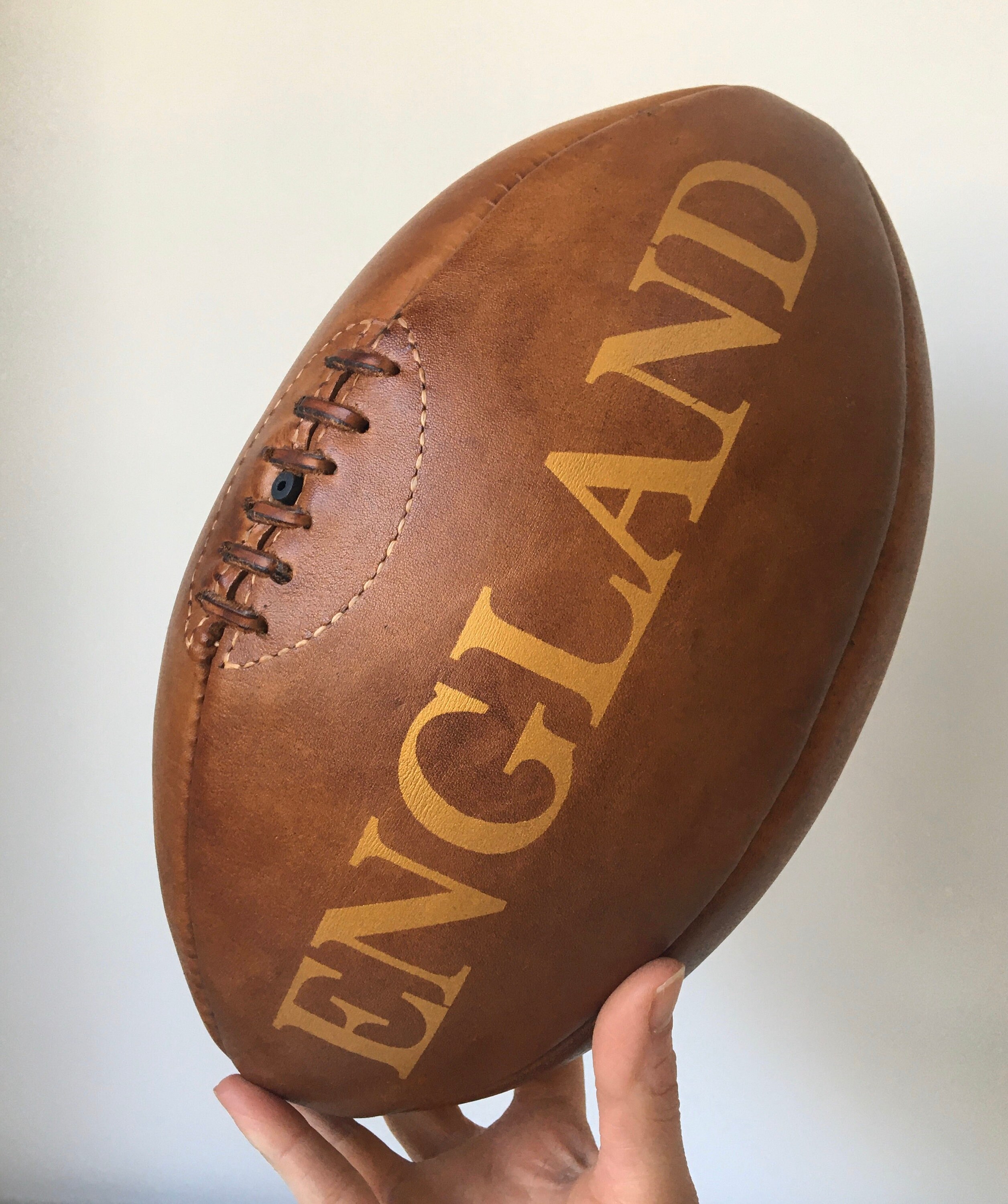 ラグビー - ヴィンテージ イングランド ラグビーボール / レザー