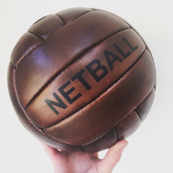 Netball Vintage Style Leather Netball With Plinth /gift for Etsy UK