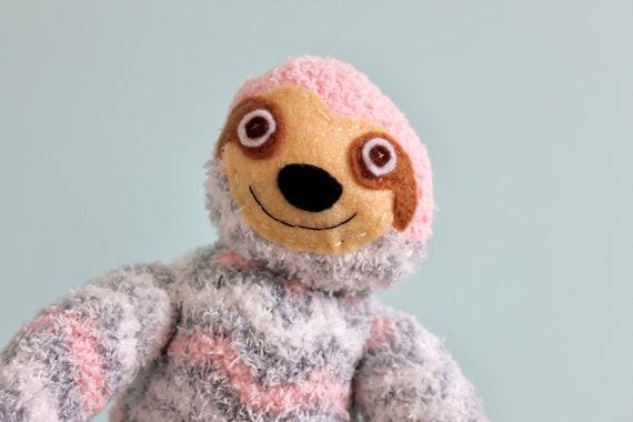 personalised sloth teddy