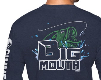 Bass Fishing Long Sleeve Shirt – Largemouth Graphic Tee