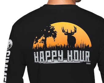 Happy Hour Buck Long Sleeve Hunting Shirt – Gift for Hunter
