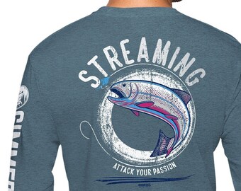 Fly Fishing Trout Long Sleeve Shirt – Outdoor River Gift