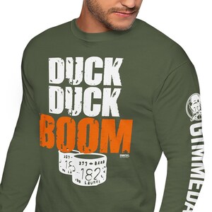 Duck Hunting Long Sleeve Shirt Hunter Gift Hunting T-Shirt Duck Hunter Gift For Man Father Dad- Duck Duck Boom