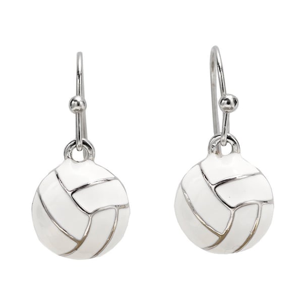 Volleyball Earrings  Dangle Enamel  Volleyball Jewelry  Girls Volleyball  Volleyball Mom  Volleyball Gift  Volleyball Team