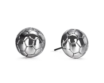 GIMMEDAT Soccer Ball Earrings  Soccer Jewelry  Silver Post  Girls   Soccer Player  Soccer Mom  Soccer Girl  Soccer Team  Soccer Gift