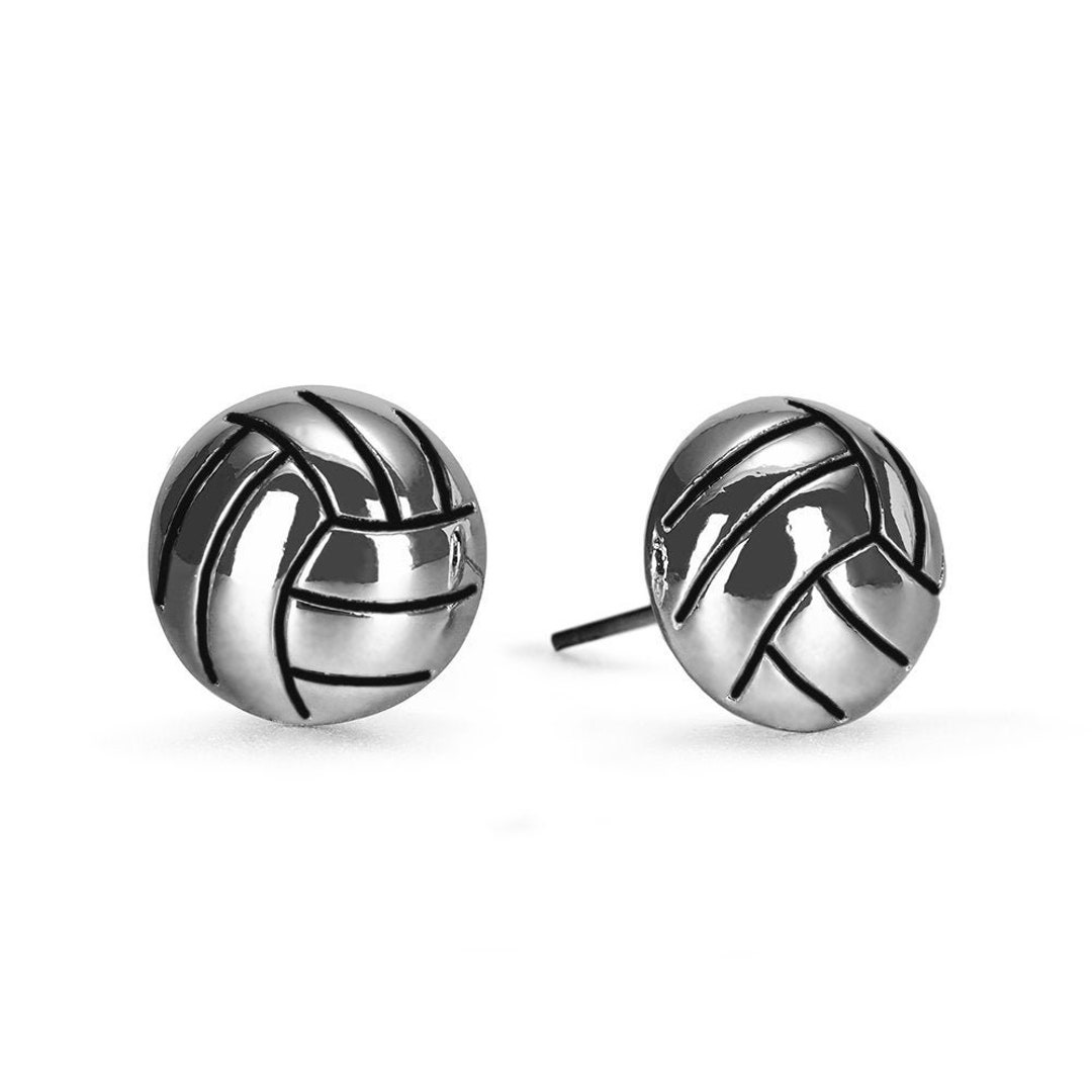 GIMMEDAT Volleyball Post Silver Earrings Volleyball Jewelry Etsy
