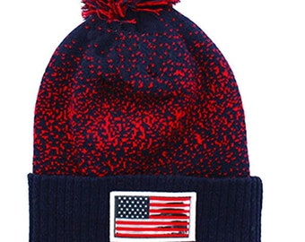 Washington Flag Love Retro Unisex Knitted Hat Beanie Hat Warm Hats Skull Cap 