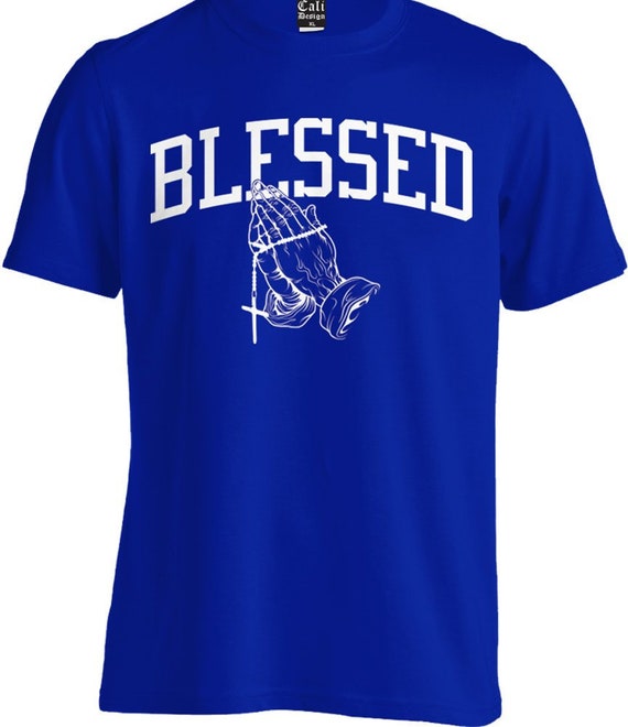 royal blue graphic shirt