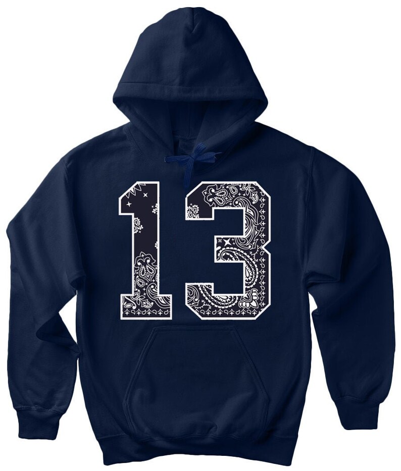 Southside 13 Navy Blue Bandana hoodie Pullover Sweatshirt Bow Etsy