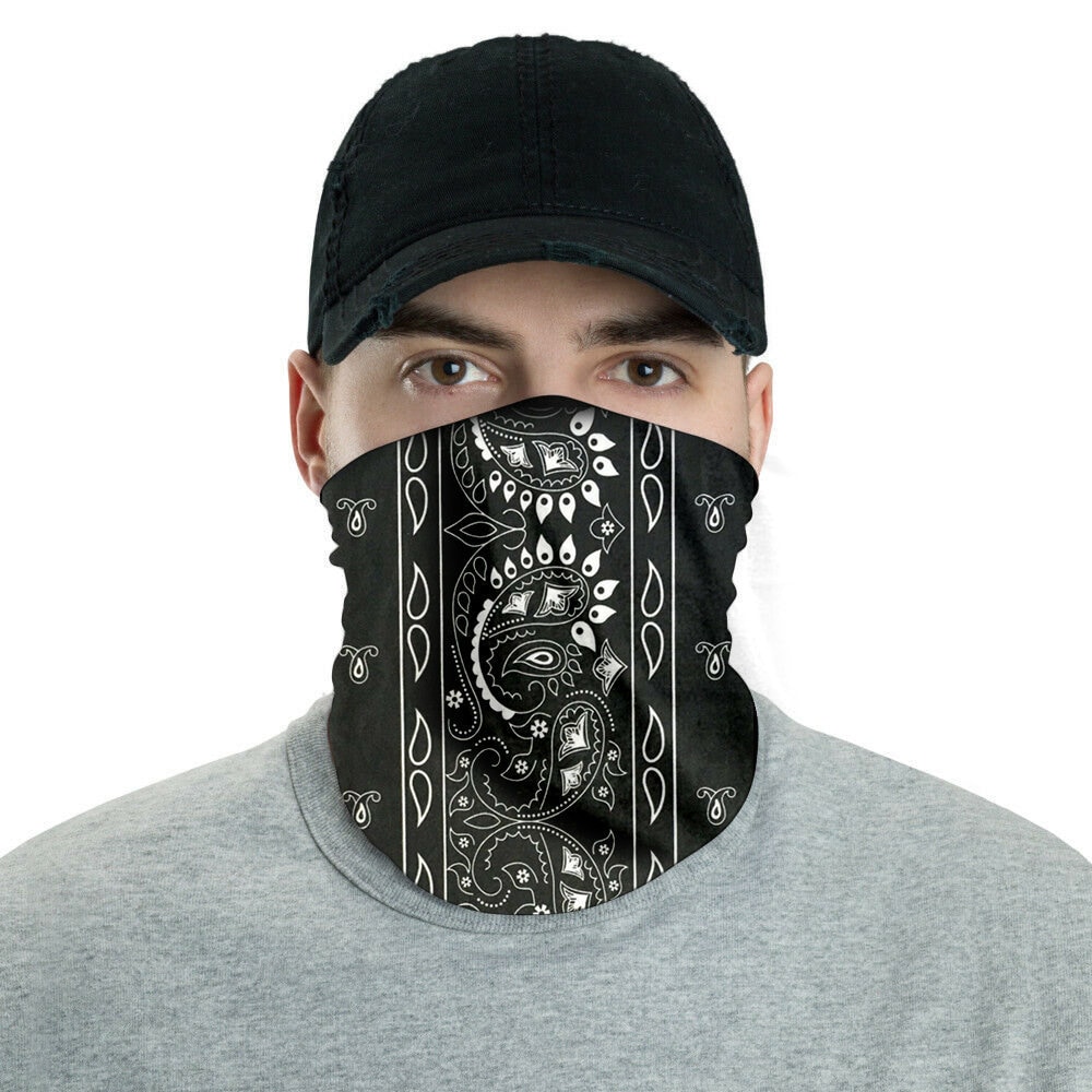 Cotton Bandana Face Mask Covering Biker Gaiter Tube Snood Neck Scarf  Cover UK 
