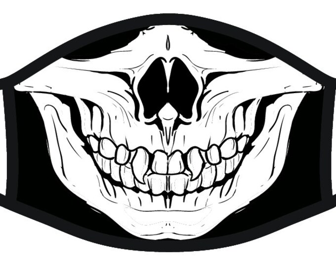 Skull Mouth FACE MASK Skeleton Face Mask Made in USA Face - Etsy