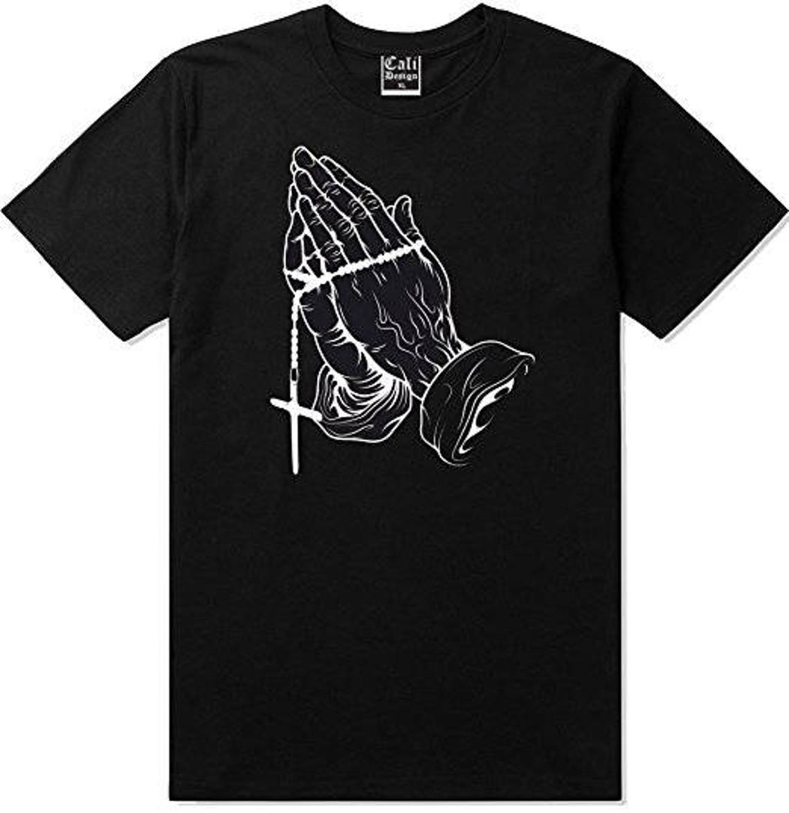 Praying Hands T shirt Urban Wear Crew Tee Blessed Rosary 6 | Etsy