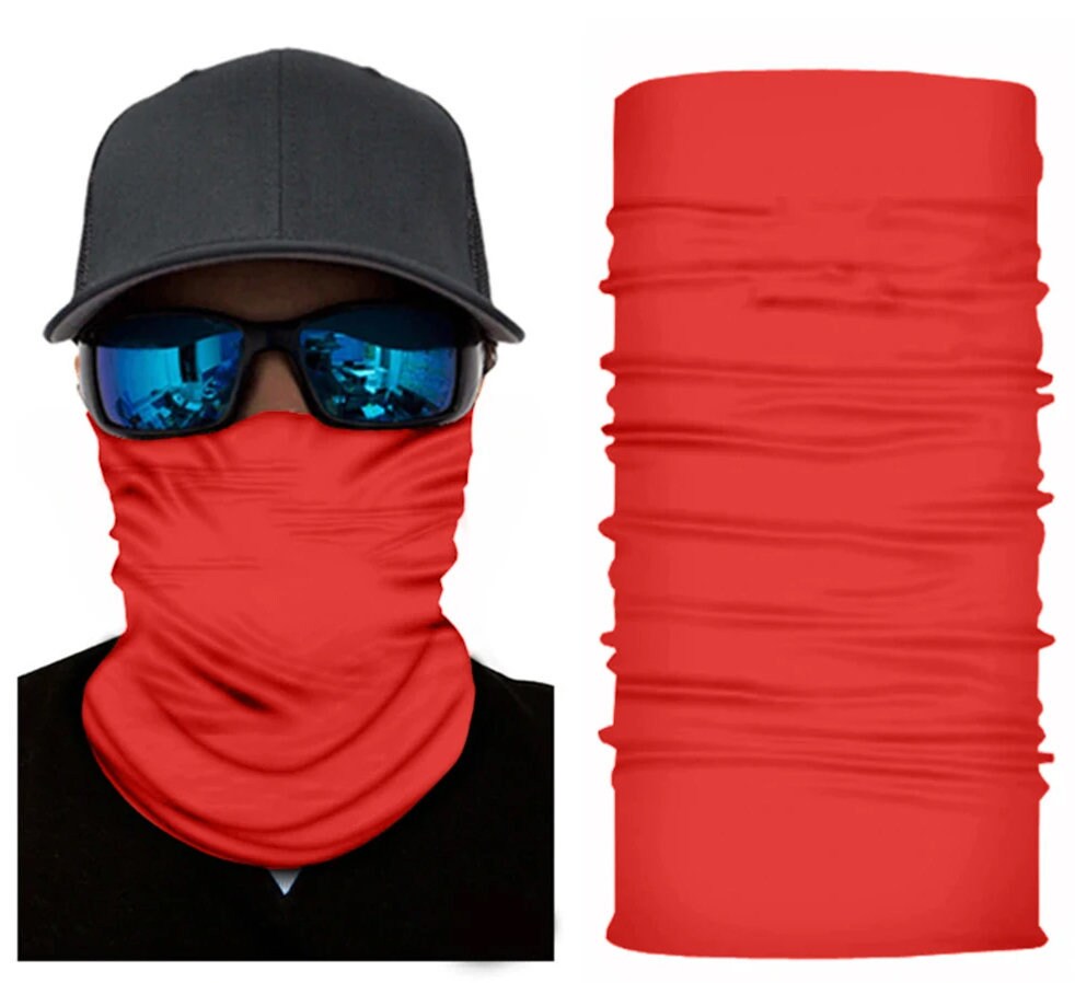 50 Pack Red Face Mask Plain Red Neck Gaiter Bandana Face Etsy