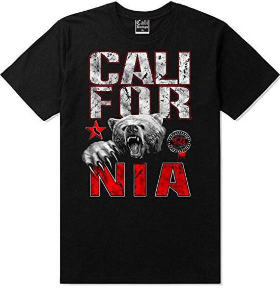 Men/'s Enjoy California Black Baseball Raglan T Shirt Classic Cali West Coast Tee