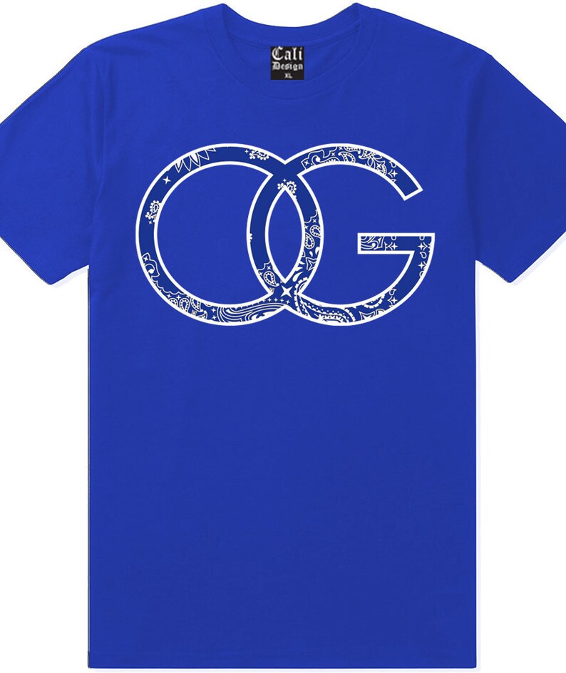 Original Gangster OG Blue Bandana T Shirt Los Angeles Compton Etsy